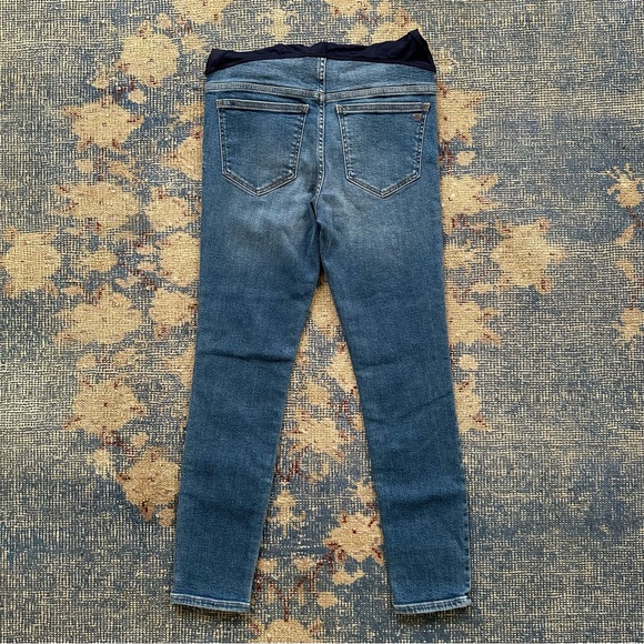 NWT Madewell Maternity Over-the-Belly Skinny Crop Jeans in Dewey Wash 24 - Picture 6 of 7